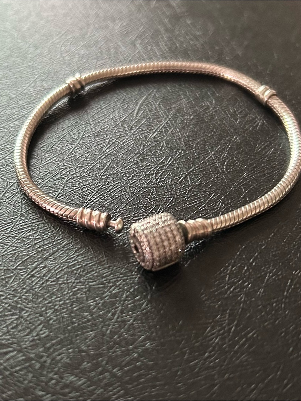 Pandora Silver Sparkling Pavé Clasp Bracelet - Picture 3 of 3